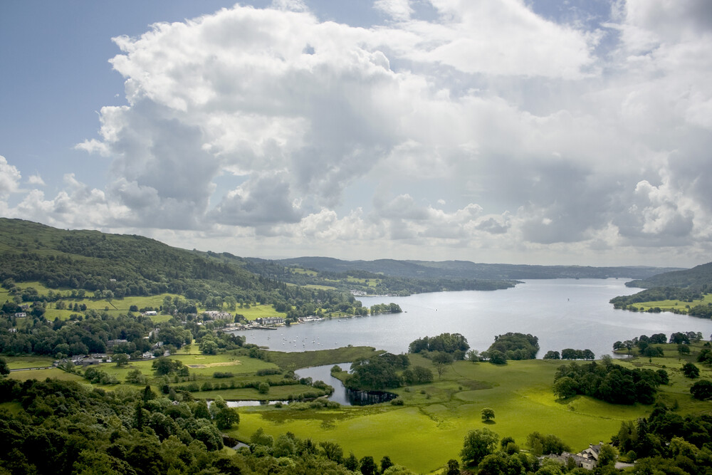 Landscape,Of,Lake,Windermere,From,Above,Ambleside.,Lake,District,,Cumbria,